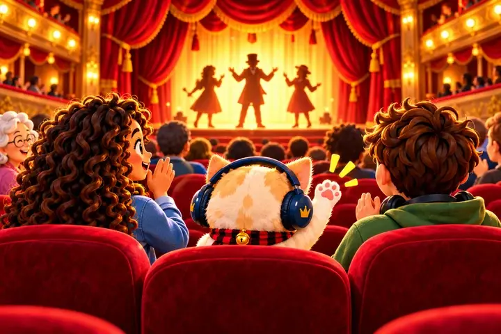 Friends enjoying a theatre performance